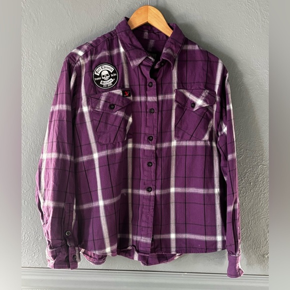 Milwaukee Leather Performance Apparel | purple | plaid | Sturgis | patch | xxl - Picture 1 of 10